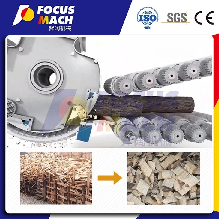 Wood Log Branch Chipper Machine Making Wood Chipper